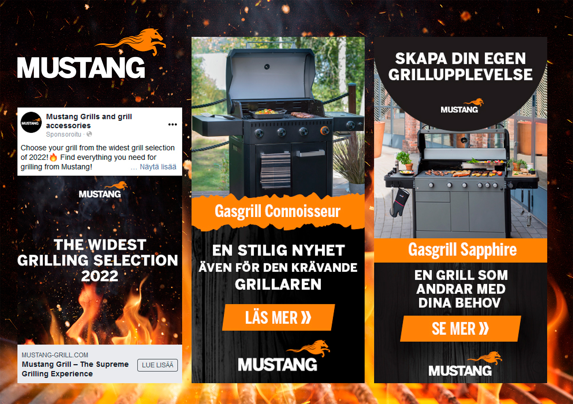 Maustang digital marketing materials.