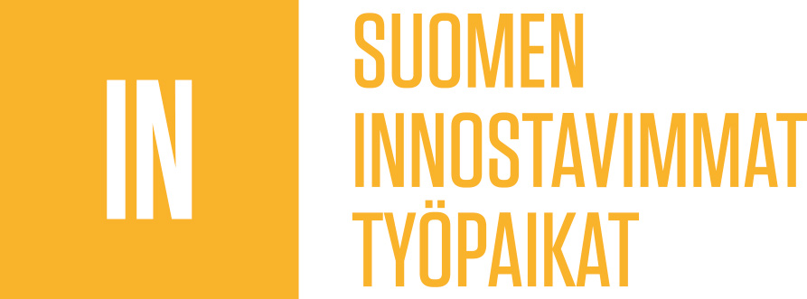 Innostavimmat työpaikat -tunnus.