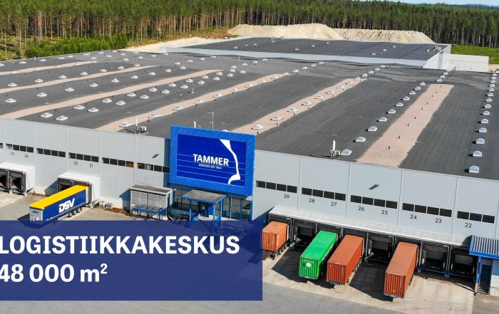Tammer Brandsin logistiikkakeskus ilmakuvana.