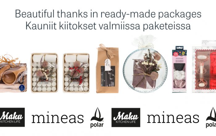 Readymade gift sets for Christmas. Valmiit lahjapakkaukset jouluun.