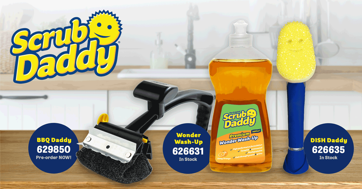 Scrub Daddy BBQ Daddy Grill Brush w/ 2 BBQ Daddy Refill Heads