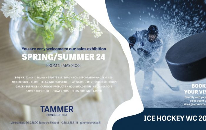 Tammer Brands Spring/Summer 2024 Sales Exhibition and IIHF 2023 Ice Hockey World Championships in Tampere.