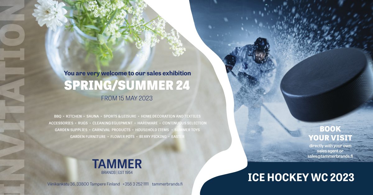 Tammer Brands Spring/Summer 2024 Sales Exhibition and IIHF 2023 Ice Hockey World Championships in Tampere.