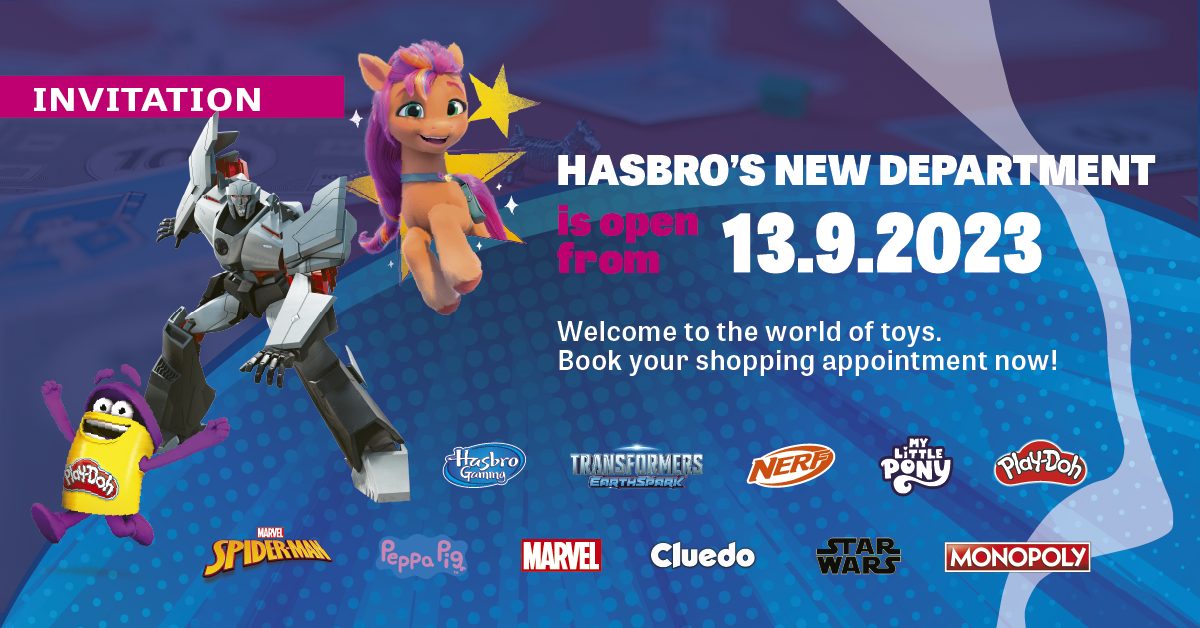 Invitation to Harbro's new toy department.